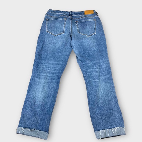 Dear John Womens Jeans 28 Blair’s Straight Distressed Cropped Cuffed Denim - Picture 2 of 12